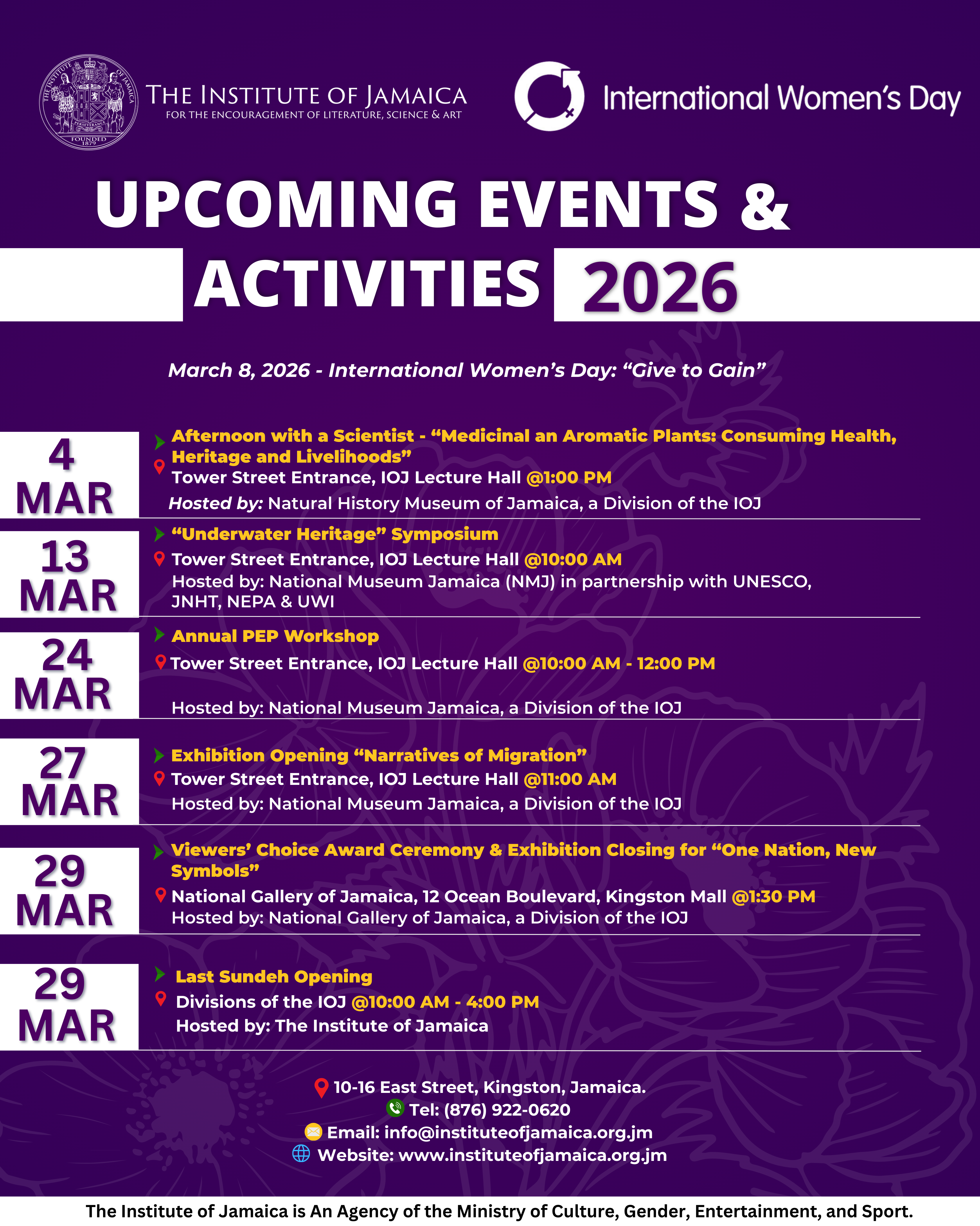 March 2026 -IOJ Upcoming Events and Activities